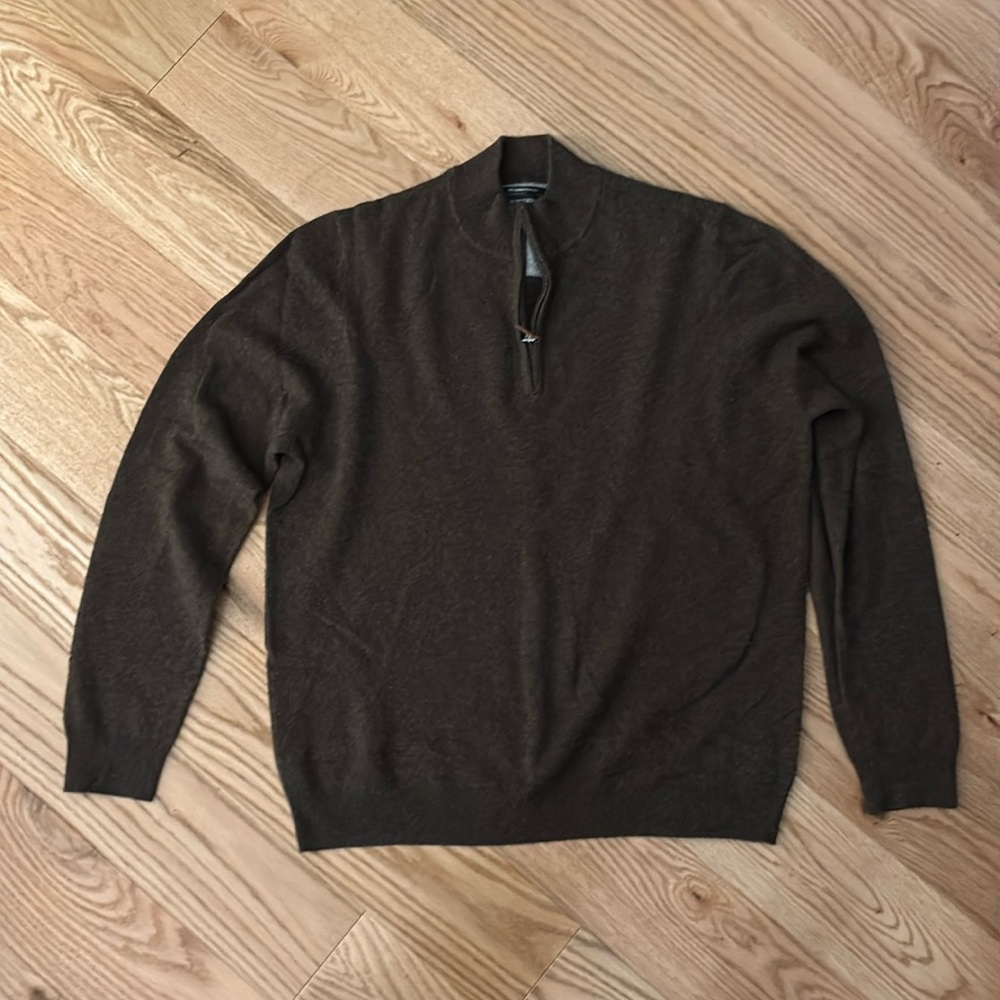 Men’s Nordstrom brand quarter zip cashmere sweater